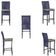 Mesa Bistrô 2 Banquetas Roma Preta Náutica Estofado 5 Trama Azul