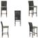 Mesa Bistrô E 4 Banquetas Roma Marrom Corda Estofado 5 Trama Preto