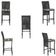 Mesa Bistrô E 2 Banquetas Roma Preta Corda Estofado 6 Trama Preto