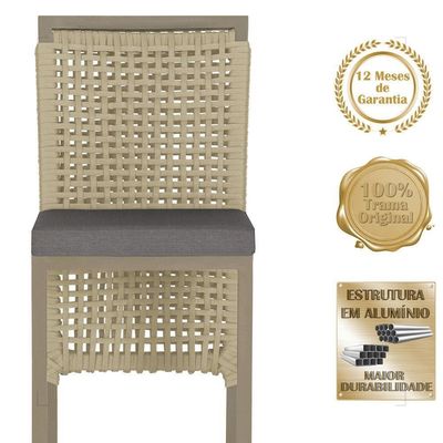 Mesa Bistro E 2 Banquetas Roma Fendi Corda Náutica 11 Rami