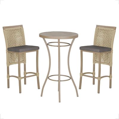 Mesa Bistro E 2 Banquetas Roma Fendi Corda Náutica 11 Rami