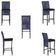 Mesa Bistro E 4 Banquetas Roma Preta Corda Náutica 12 Azul