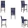 Mesa Bistro E 4 Banquetas Roma Marrom, Corda Náutica 10 Azul