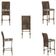 Mesa Bistrô E 2 Banquetas Roma Fendi Corda Estofado 5 Trama Marrom