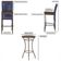Mesa Bistrô E 2 Banquetas Roma Marrom Corda Estofado 9 Trama Azul