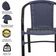 Kit Mesa 1m + 4 Cadeiras Alumínio Jardim Piscina Preto