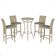 Mesa Bistrô E 4 Banquetas Roma Fendi Corda Estofado 8 Trama Rami
