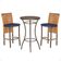 Mesa Bistrô 2 Banquetas Roma Marrom Corda Estofado 10 Trama Terra Cota