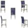 Mesa Bistrô Com 4 Banquetas Roma Fendi Corda Náutica 3 Trama Azul