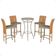 Mesa Bistrô E 4 Banquetas Roma Fendi Corda Estofado 8 Trama Terra Cota
