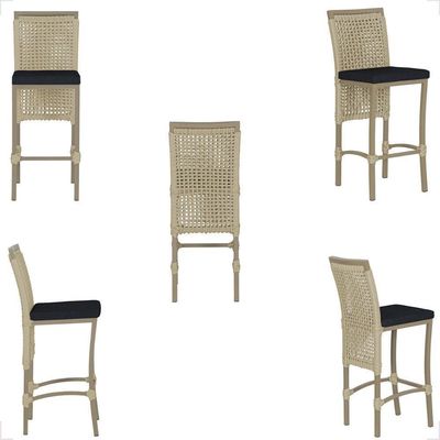 Mesa Bistro E 2 Banquetas Roma Fendi Corda Náutica 12 Rami