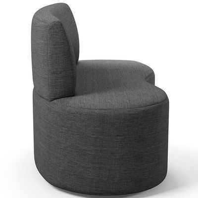 Sofá 2 Lugares Orgânico Para Sala De Estar Living Larissa L02 Linho Cinza Escuro- Lyam Decor