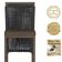 Mesa Bistrô E 4 Banquetas Roma Marrom Corda Estofado 9 Trama Preto