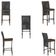 Mesa Bistrô E 4 Banquetas Roma Marrom Corda Estofado 9 Trama Preto