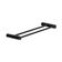 Porta Toalha Toalheiro Duplo Rosto Para Banheiro Preto Fosco Orion 30cm