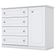 Quarto De Bebê Americano 4 Portas Com Berço Americano Unique Branco Soft Eco Wood - Matic - Henn E Colchão Ortobom