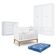 Quarto De Bebê Americano 4 Portas Com Berço Americano Unique Branco Soft Eco Wood - Matic - Henn E Colchão Ortobom