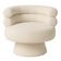 Poltrona Orgânica Mabel Base Giratória Bouclé Off White - Nexta Casa