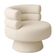 Poltrona Orgânica Mabel Base Giratória Bouclé Off White - Nexta Casa