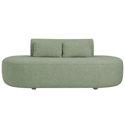 Sofá Orgânico Horizonte 3 Lugares 210cm Bouclé Verde Claro - Nexta Casa