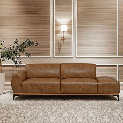 Sofá Living Unne 3 Lugares 180cm Terminal Esq. Corano Caramelo - Nexta Casa