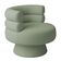 Poltrona Orgânica Mabel Base Fixa Bouclé Verde Claro - Nexta Casa