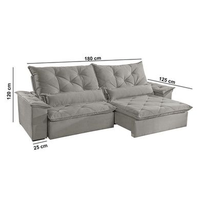 Sofá Melt 02 Módulos De 90cm Br 25cm Meu Sofá Online B026 Veludo Prata