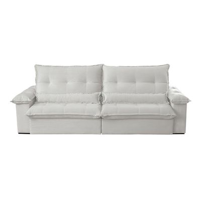 Sofá Vega 02 Módulos De 100cm Br 25cm Meu Sofá Online A302 Linho Branco