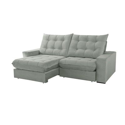 Sofá Livy Linho 02 Módulos De 80cm B25cm Meu Sofá Online A230 Linho Cinza