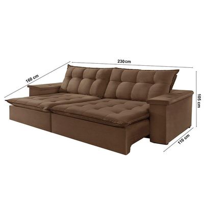 Sofá Estilo Veludo 02 Módulos De 90cm B25cm Meu Sofá Online B016 Veludo Marrom