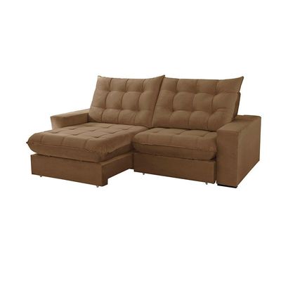 Sofá Livy Veludo 02 Módulos De 100m B25cm Meu Sofá Online B016 Veludo Marrom