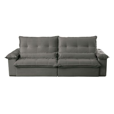 Sofá Vega 02 Módulos De 80cm Br 25cm Meu Sofá Online A231 Linho Cinza Escuro