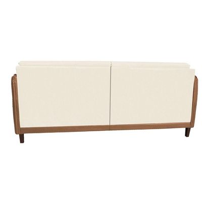 Sofá Modular 3 Lugares Filipi 2,12m Corino Bege - Corino Terracota