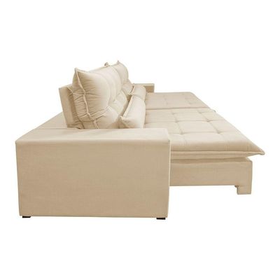 Sofá Grecia Linho 02 Módulos De 100m B25cm Meu Sofá Online A294 Linho Creme