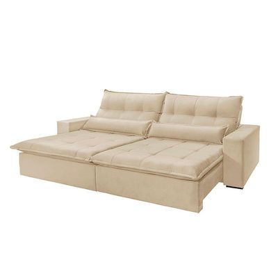 Sofá Grecia Linho 02 Módulos De 100m B25cm Meu Sofá Online A294 Linho Creme