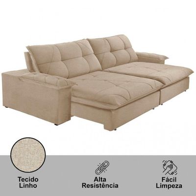 Sofá Gaia Linho 02 Módulos 80 Cm B25cm Meu Sofá Online A226 Linho Bege