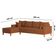 Sofá 4 Lugares Beny Com Chaise Esquerdo Corino Terracota