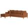 Sofá 4 Lugares Beny Com Chaise Esquerdo Corino Terracota