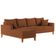 Sofá 4 Lugares Beny Com Chaise Esquerdo Corino Terracota