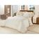 Kit Edredom Emozione Casal King Size 5 Peças Percal 200 Fios 100% Algodão Bordado - Marfim