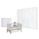 Quarto De Bebê Americano 6 Portas Com Berço Americano Mini Cama Fantasia Branco Acetinado - Qmovi - Henn
