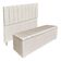 Kit Cabeceira E Calçadeira Recamier Baú King 1,95m Holanda Suede - Pallazio Cor Bege