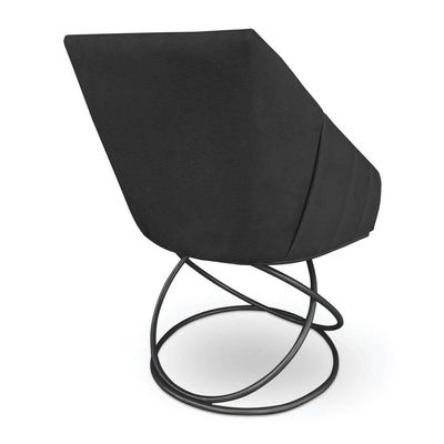 Poltrona Luxo Alana Veludo Base Luxo Preto - Pallazio Cor Preto