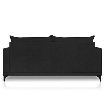 Sofá Living 2 Lugares 1,60m Horus Bouclê Pés De Aço - Pallazio Cor Preto
