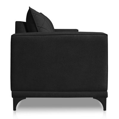 Sofá Living 2 Lugares 1,60m Horus Bouclê Pés De Aço - Pallazio Cor Preto