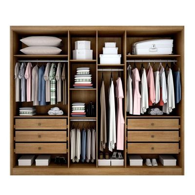 Guarda Roupa Casal Com Espelho 6 Portas 6 Gavetas - Robust -cumaru - Móveis Novo Horizonte