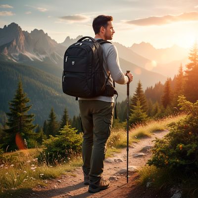 Mochila Tática 32L Masculina e Feminina Preta