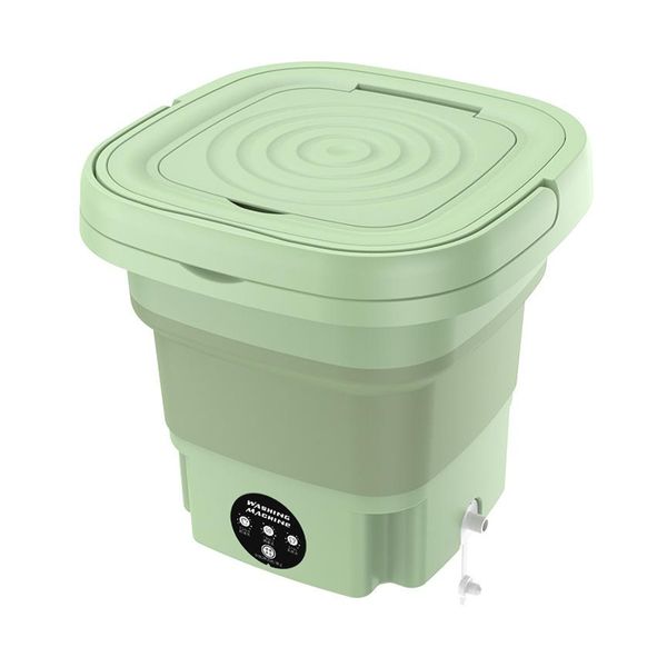Mini Maquina De Lavar Roupas Dobrável 6,5 Litros Verde