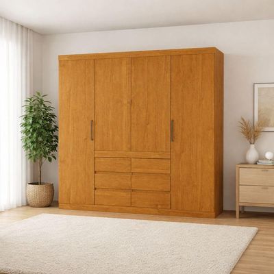 Guarda Roupa 4 Portas 6 Gavetas Xline -grand Line