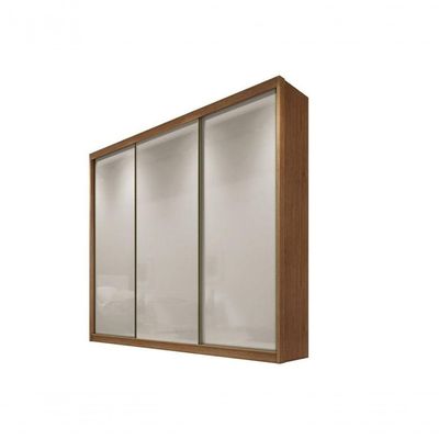 Guarda Roupa Casal 3 Portas 6 Gavetas - Logan-cumaru/fendi - Móveis Horizonte